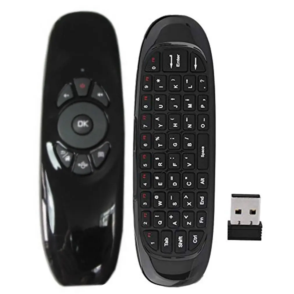 

New 2021 C120 Multi-Language Version Wireless Air Mouse Mini Keyboard Mouse Somatosensory Gyroscope Double-Sided Remote Control