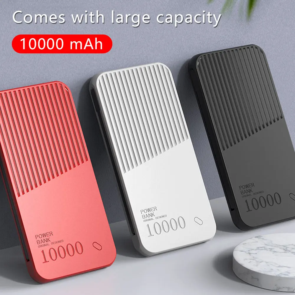 FLOVEME ультра тонкий внешний аккумулятор для Xiaomi 10000 мАч Внешний Poverbank USB быстрая