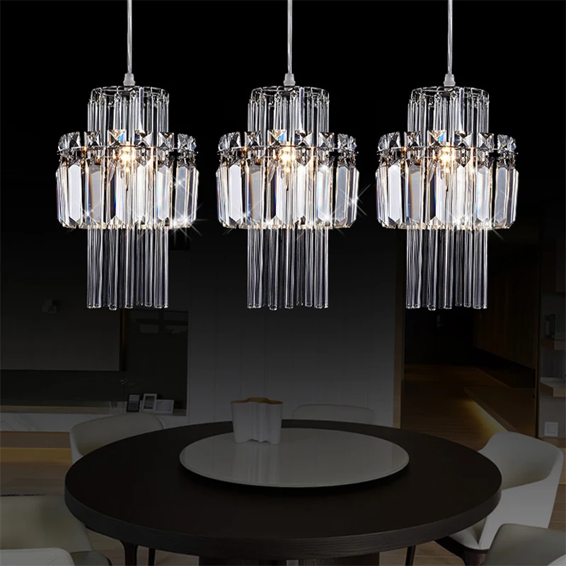 LukLoy Хрустальный подвесной светильник люстра для столовой современный