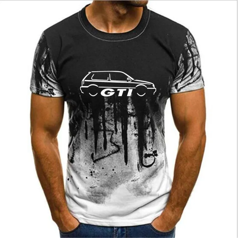 Gradient S-4XL GOLF GTI MK 3 INSPIRED CLASSIC CAR men t shirt | Мужская одежда