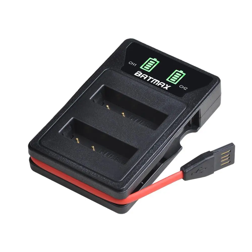 Batmax DMW-BLH7 BLH7E DMW-BLH7PP Battery+LED USB Dual Charger for Panasonic Lumix DMC-GM1 GM1 DMC-GM5 GM5 DMC-GF7 GF7 DMC-GF8 |