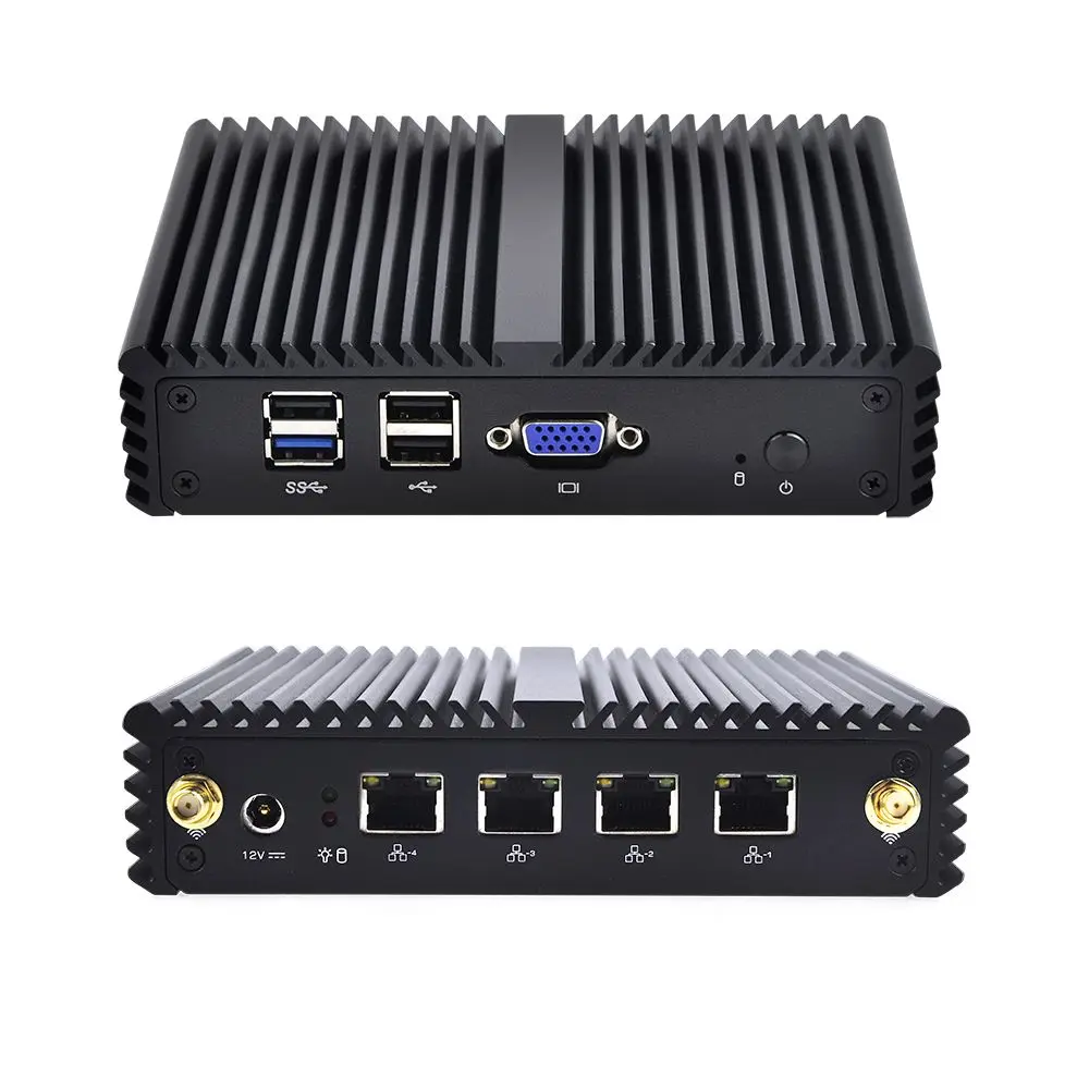 Мини компьютер Qotom 4 Ethernet Q192G4N n2920 Micro PC Server Linux Ubuntu Промышленный маршрутизатор