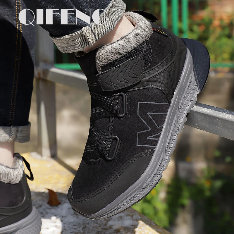 

Winter Fashion Hiking Shoes Slip Resistant Sneakers Men Warm Fur Zapatillas Deportivas Hombre Snow Boats Sapatos. Para Hombre