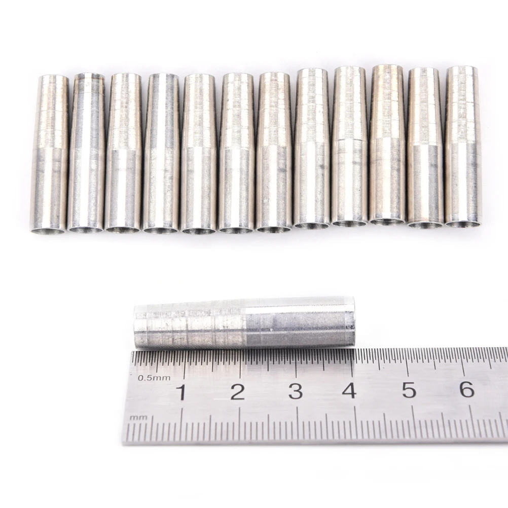New 12Pcs Aluminum Archery Adaptor for ID 8mm Arrow Shaft Sleeve Adapter Hunting Accessories | Спорт и развлечения