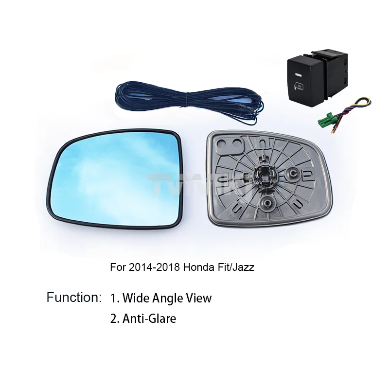 

Боковое зеркало заднего вида TVYVIKJ, синее Зеркальное стекло для Honda JAZZ FIT GK5, 2014, 2015, 2016-2018, для CITY GM6, 2015, 2016, 2017, 2018, 2019