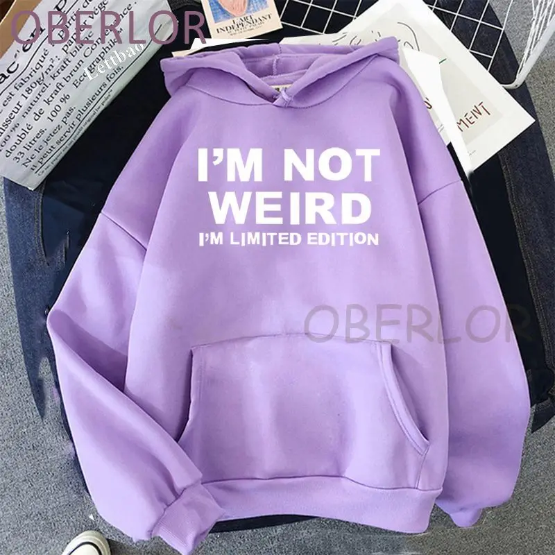 Модные толстовки Ulzzang с длинными рукавами I'm Not странная Limited Edition повседневные