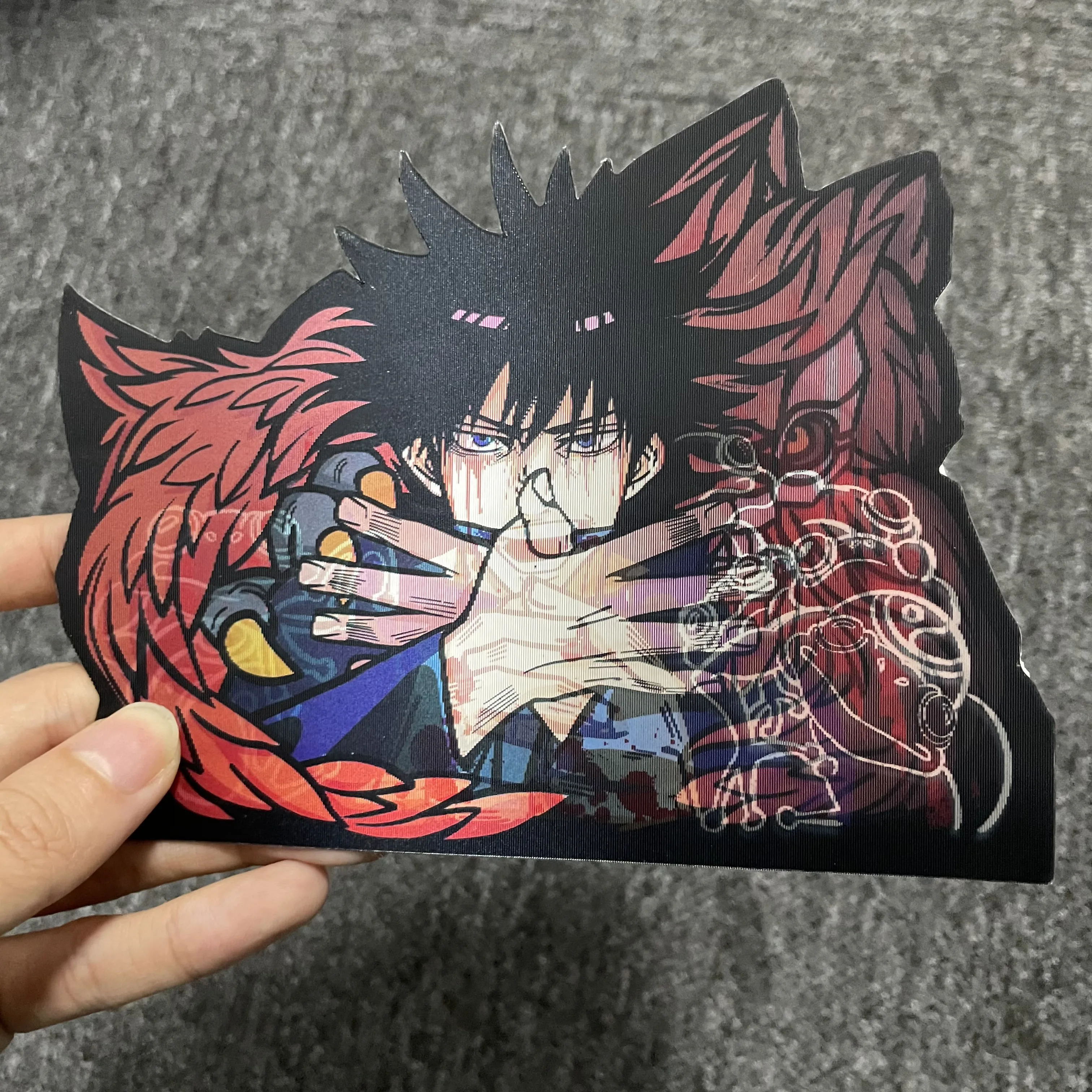 Anime Jujutsu Kaisen 3D Stickers Fushiguro Megumi Motion Lenticular Sticker Waterproof Decals for Cars Birthday Gift | Дом и сад