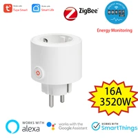tuya power energy monitoring zigbee 3 0 plug socket alexa google timer countdown surge protector works with tuya smartthings hub