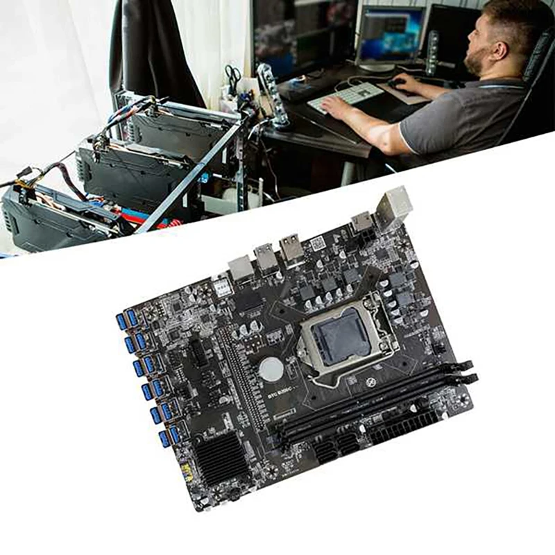 B250 Mining Motherboard 12 USB3.0 to PCIE Graphics Slot LGA1151 with 2X4G DDR4 DIMM RAM+G3900 CPU BTC Set | Компьютеры и офис