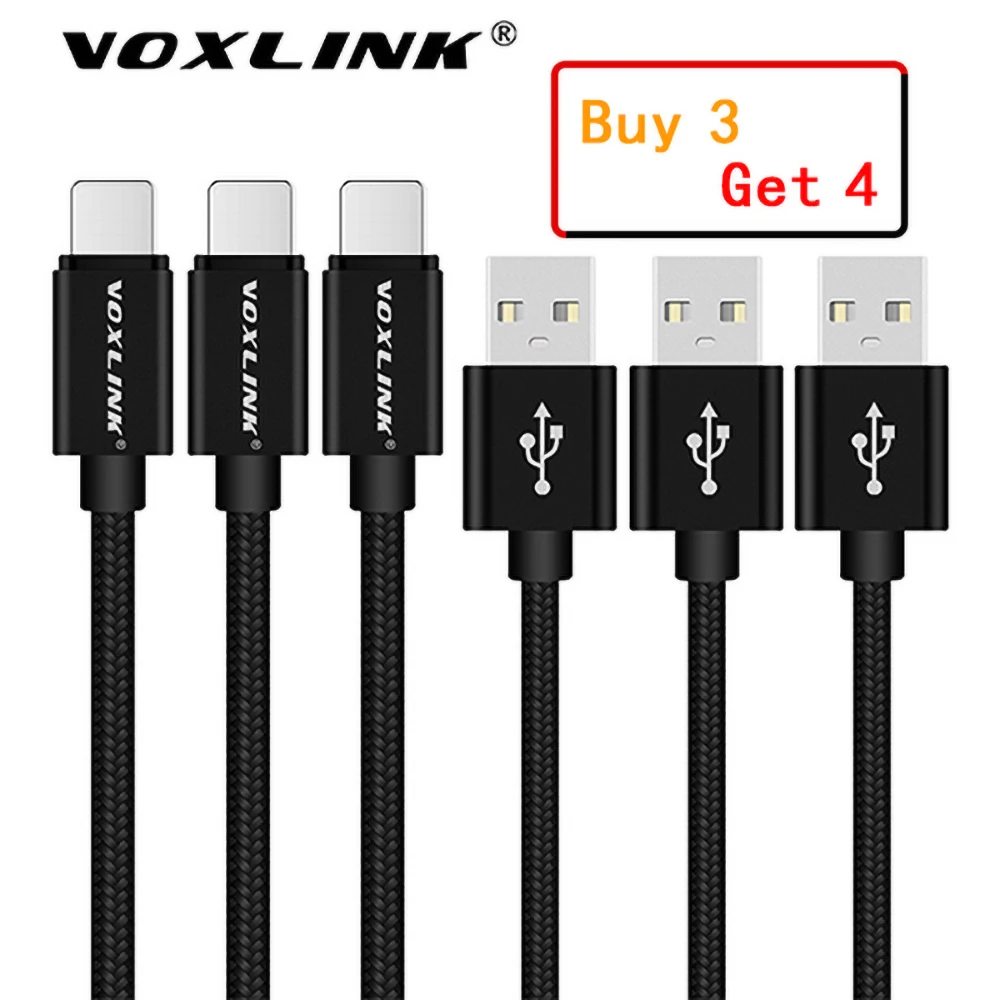 Black VOXLINK по 3 предмета в комплекте кабель USB 5V 2A 8PIN USB кабель для передачи данных для iPhone X, 8, 8 plus, 6 6s 6plus SE 5S iPad mini 2/3/4/iPad 5 Air iPad кабель для мобильного телефона - Цвет: Black