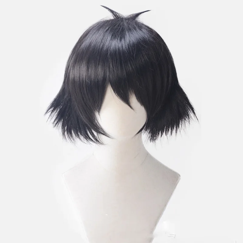 

Steins Gate Ruka Urushibara Shiina Mayuri Black Short Cosplay Synthetic Hair Halloween Party Carnival + Free Wig Cap