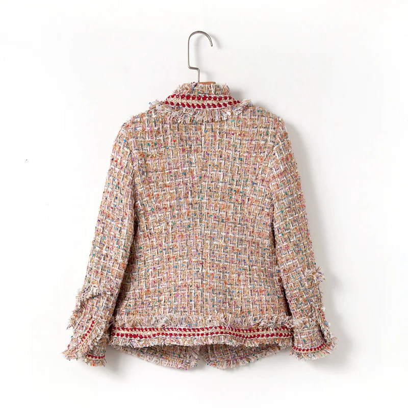 Взлетно-посадочной полосы кисточка классический твидовый жакет Для женщин