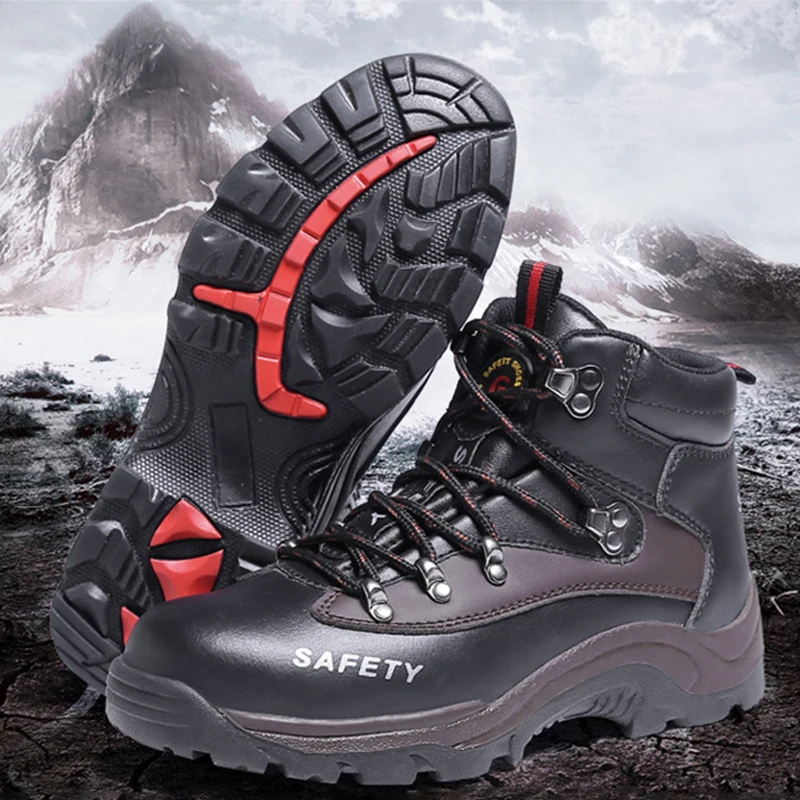 

2021 New Safety Shoes Men High Quality Men Boots Fashion Work Boots Indestructible Work Sneakers Male Shoes Adult Hiking Boots
