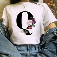 2021 flower letter print casual women t shirt summer fashion retro t shirt streetwear harajuku teetop tee shirt femme