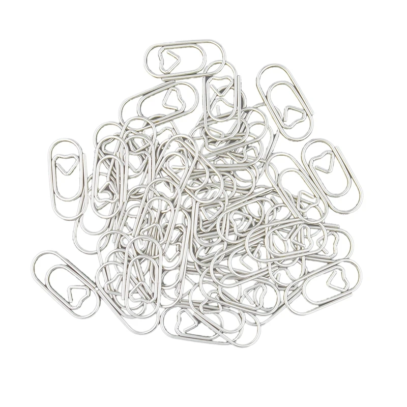 

150 Pieces Cute Paper Clips Mini Clips Heart Shaped Paperclips Bookmark Clips for Office Supplier School