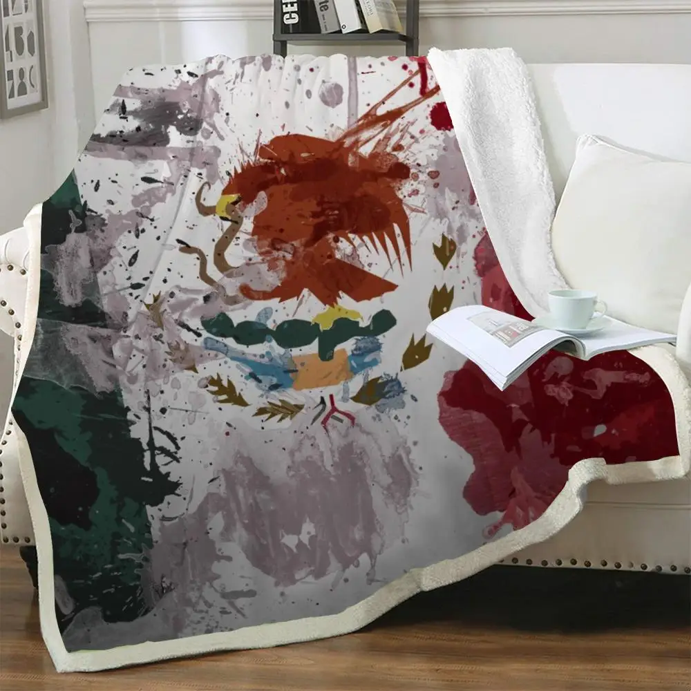 

NKNK Mexico Blankets Eagle Bedding Throw Animal Bedspread For Bed Graffiti Blankets For Beds Sherpa Blanket Fashion High Quality