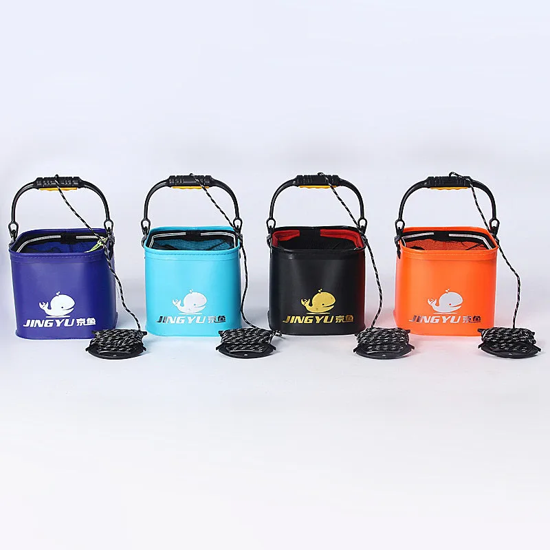 Складное ведро для рыбалки открытый контейнер хранения рыбы с ручкой и