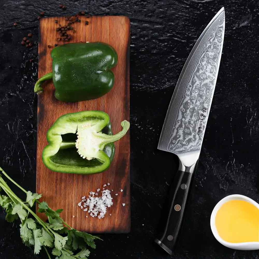 TURWHO 8 ''профессиональный нож шеф повара Gyuto японский дамасский кухонный из