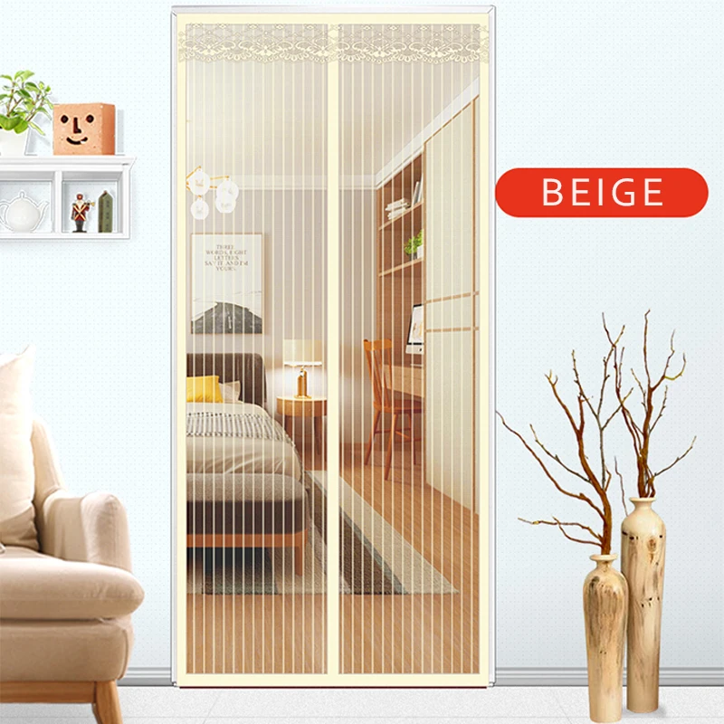 

High Quality Hands-free Summer Mosquito Insect Proof Magnetic Screen Door Mesh Nets Automatically Open Close Magnet Door Curtain