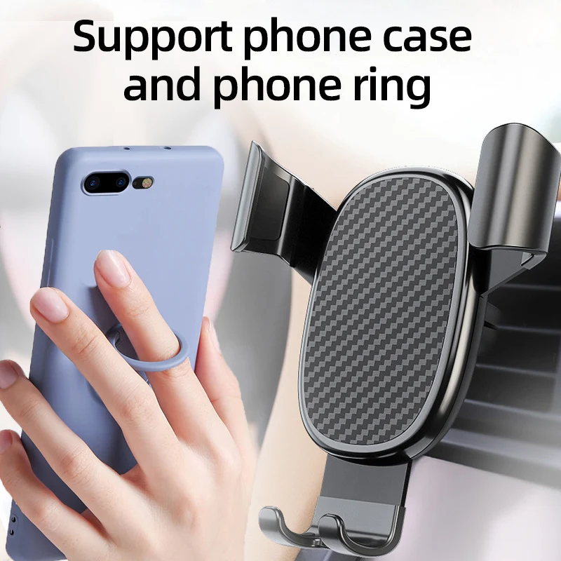 

Solid Car Phone Holder Mobile Phone Holder For Car Holder Phone Stand Steady Fixed Bracket Support Gravity Sensing Auto Grip