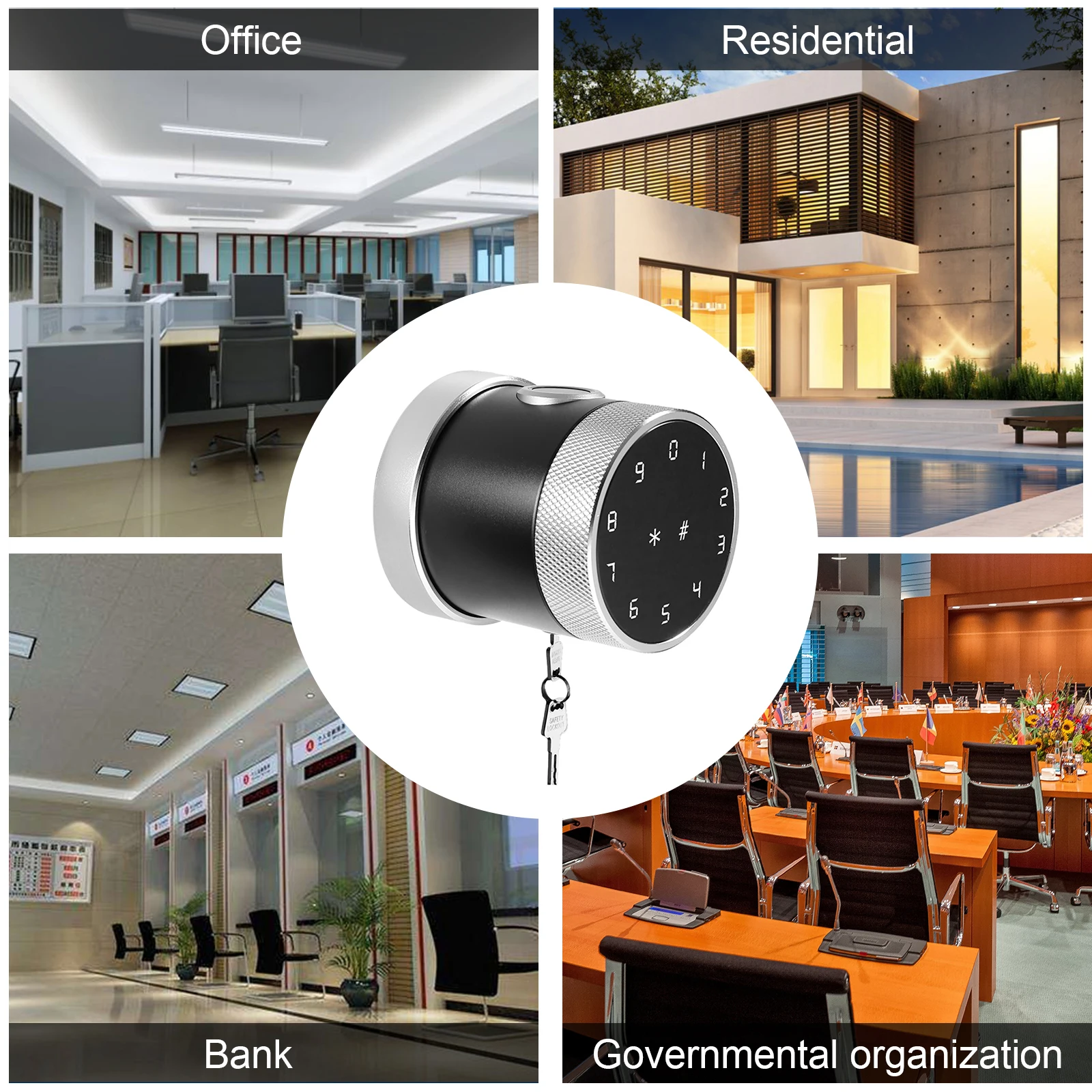 Умный дверной замок с защитой от кражи электронный сканер отпечатков пальцев BT