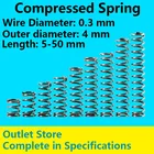 Пружина возврата ротора, пружина давления для магазина, пружина для сжатия, Диаметр 0,3 мм, внешний диаметр 4 мм