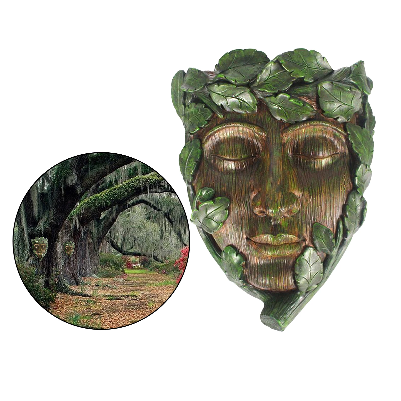 

Man Face Tree Garden Peeker Sculpture ing Statue Art Backyard Ornaments