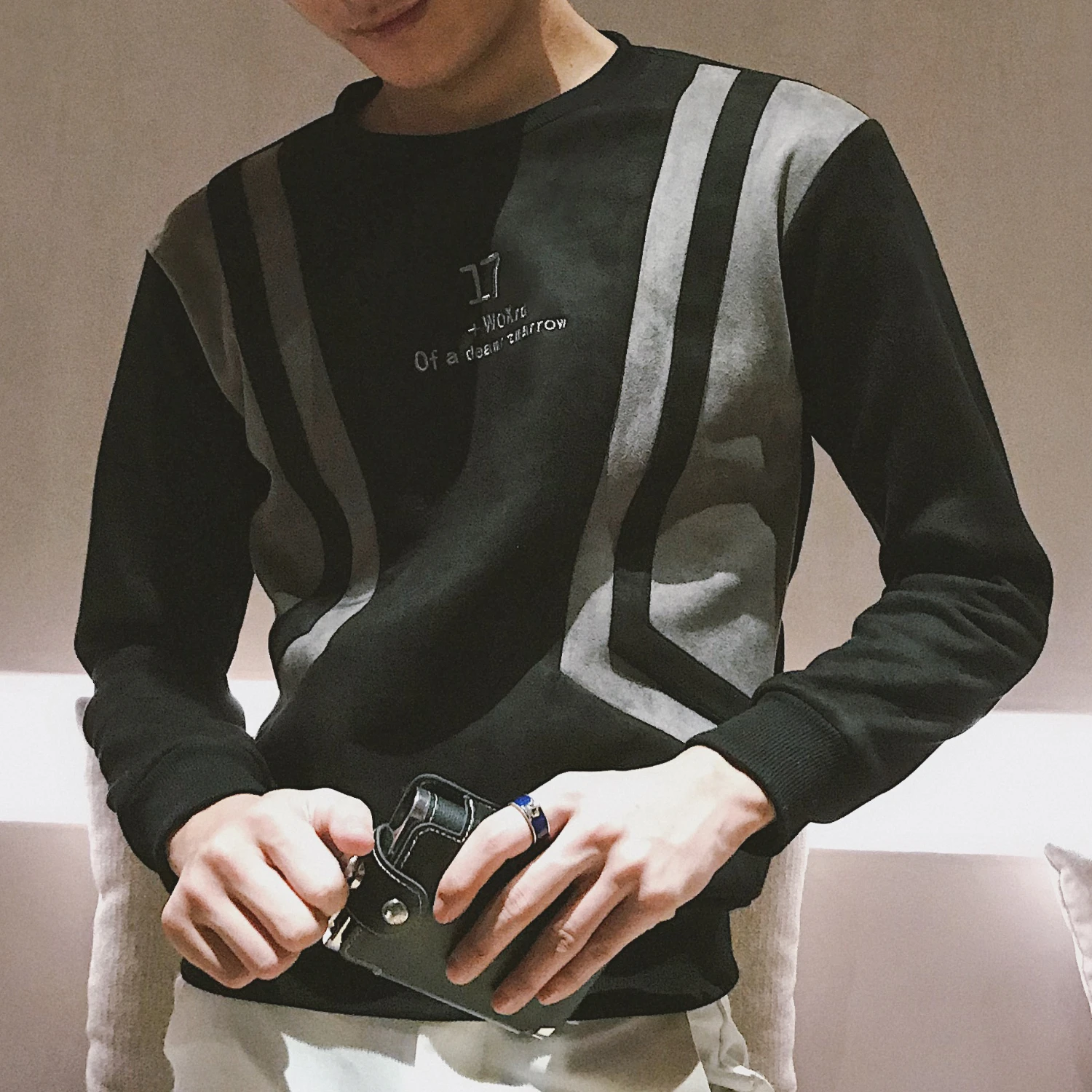 Sueter Masculino новинка 2020 мужские толстовки в полоску хип-хоп с круглым вырезом