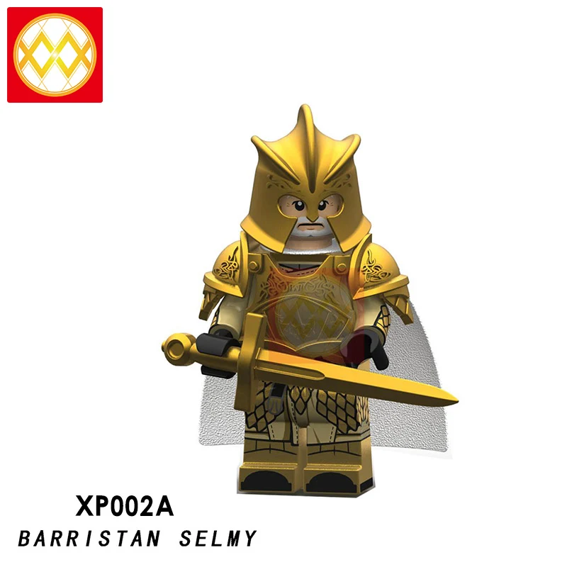 Одиночная Игра престолов Станнис Баратеон копье версия мандон Мур Старк Ланнистер Селми Льда и Огня строительные кубики, детские игрушки - Цвет: Абрикосовый