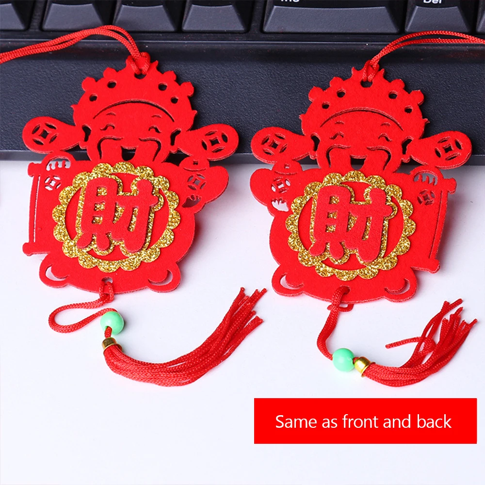 

6pcs Chinese New Year Spring Festival Decoration Bonsai Pendant Indoor And Outdoor Scene Layout Flocking Tree Cny Decoration