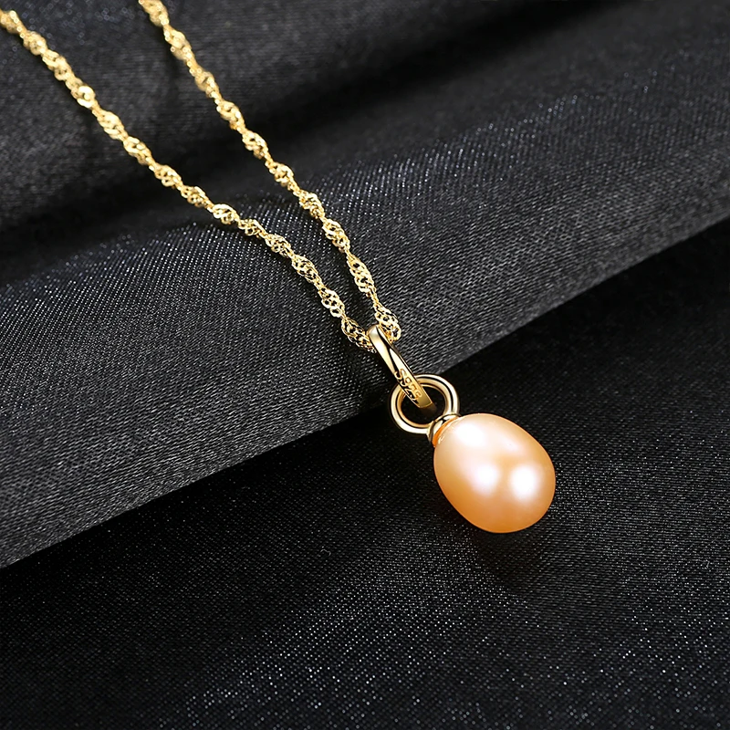 Ожерелье женское из серебра 925 пробы с натуральным пресноводным