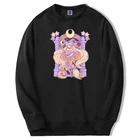 Толстовка мужская с капюшоном, кофта оверсайз с принтом Сейлор Мун, в стиле хип-хоп, флисовая толстовка с капюшоном, в стиле аниме, Tsukino Usagi, осень