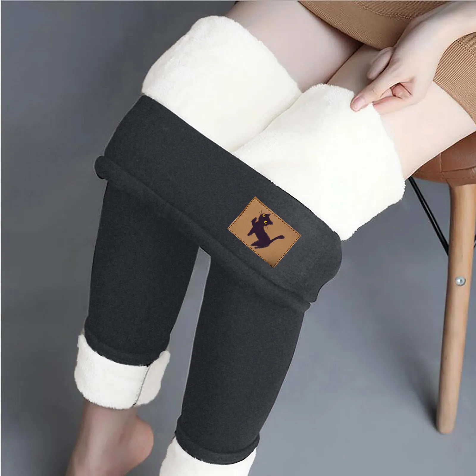 

High Elastic Thicken Women Leggings Autumn Winter Solid Color Warm Pants Workout Home Lamb Warm Trousers Pants Skinny Trousers