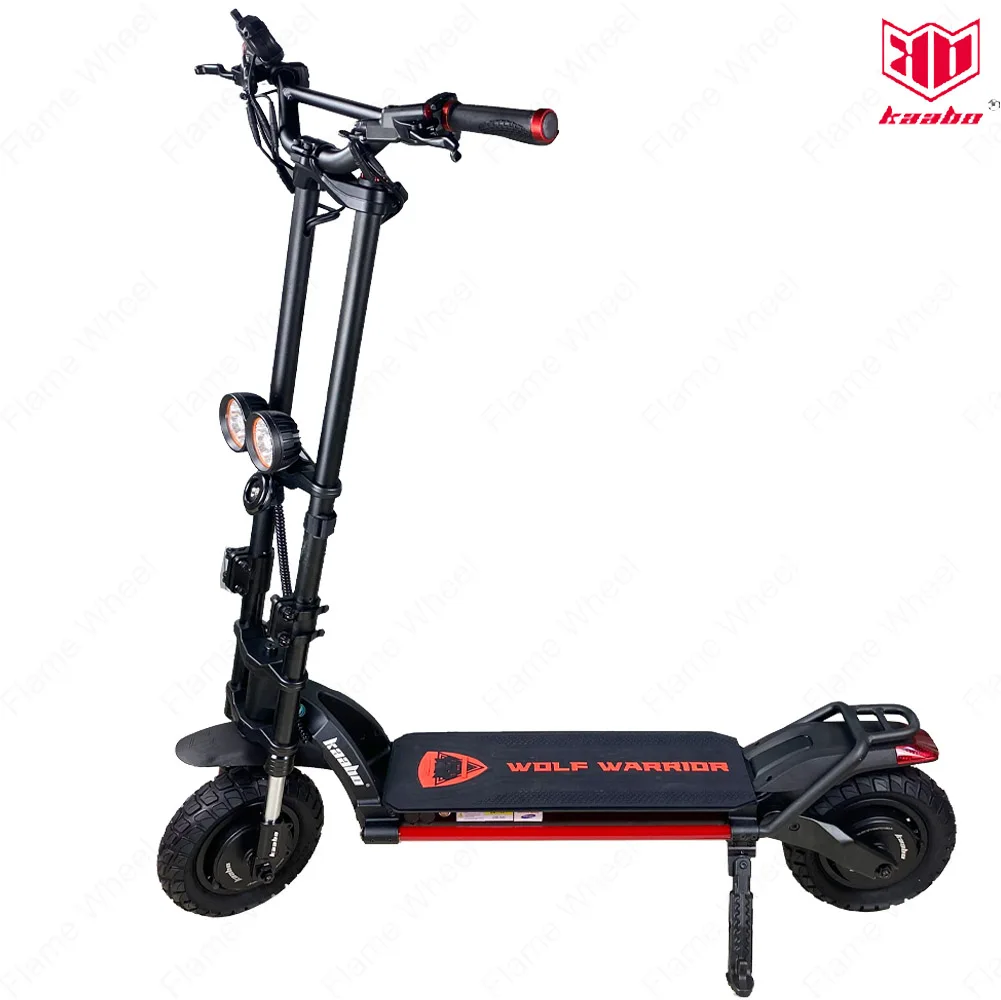 Bestellen Original Kaabo Wolf Krieger X 10 Zoll 60V 28AH LG Batterie Top Geschwindigkeit 70 Km/h Elektrische Roller Mit Hydraulische Dämpfung