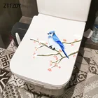 ZTTZDY 23,2 см  19,6 см зимнее солнце Снежинка птица ветка туалет украшение дома наклейки на стену T2-0776