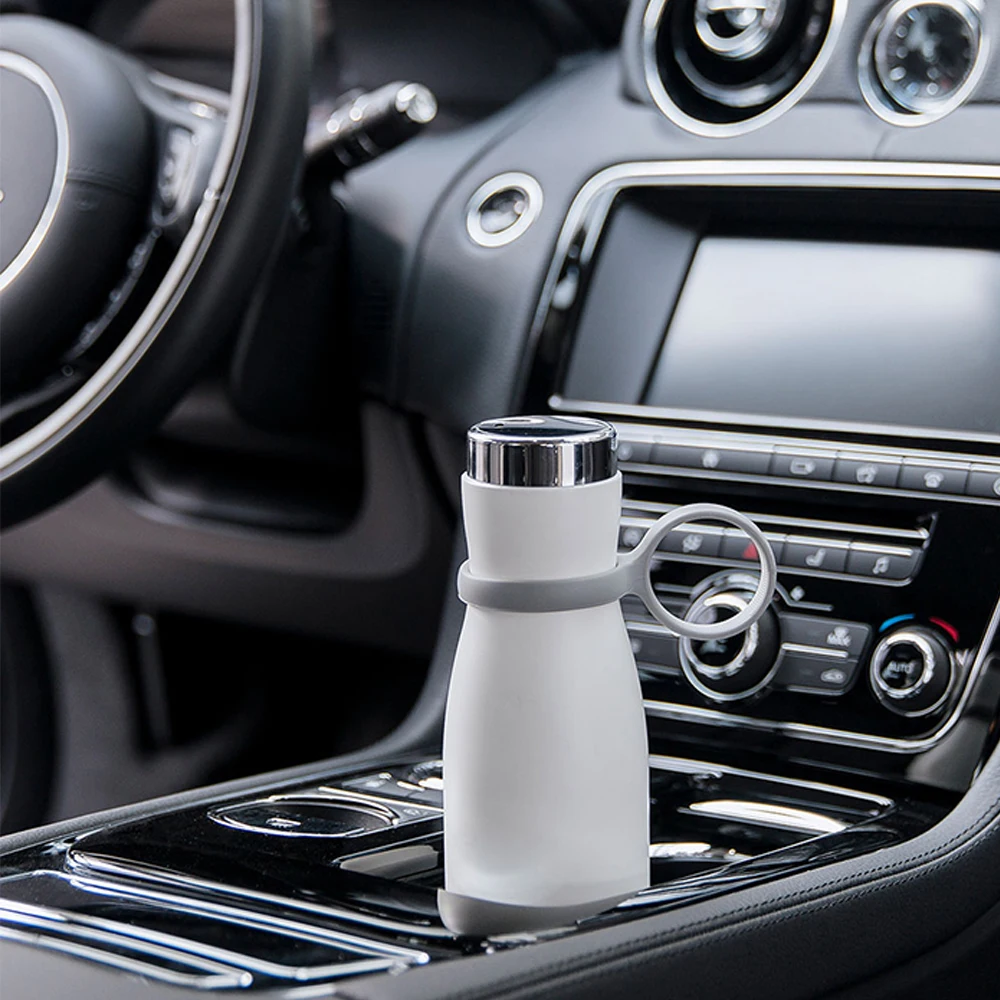 

400ml Smart Stainless Steel Thermos Bottle Temperature Display Long-term Thermal Insulation With Silicon Handle Insulated Mug