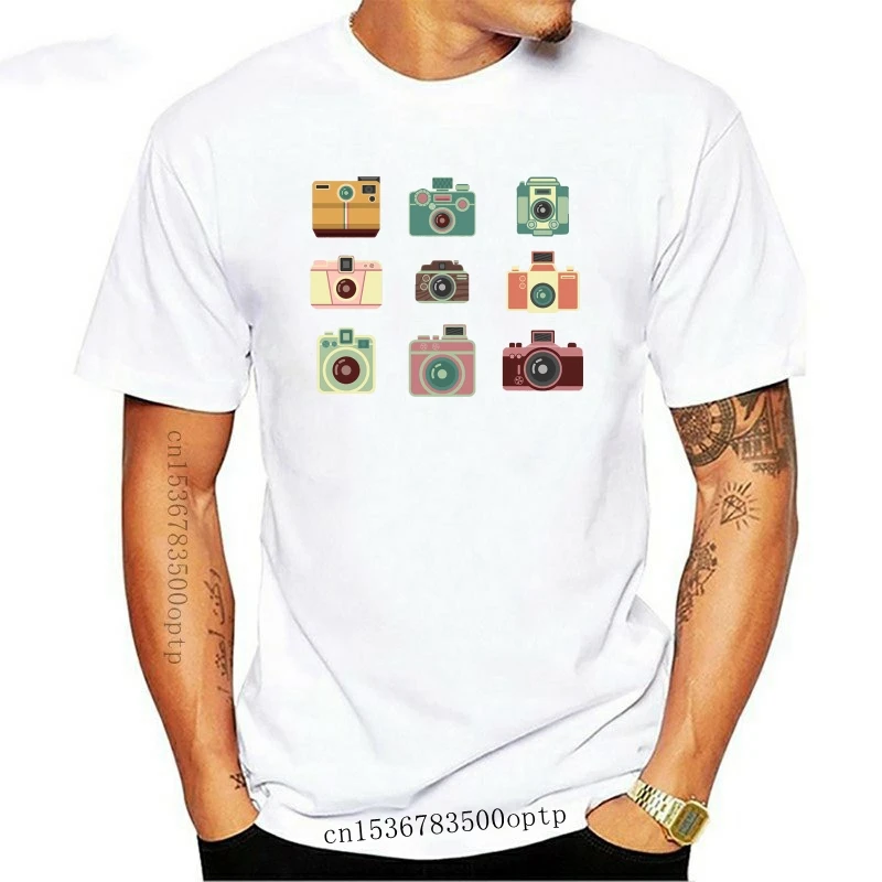 

Various Cute Cameras Hipster Art men's (woman's available) Grey T Shirt Quality