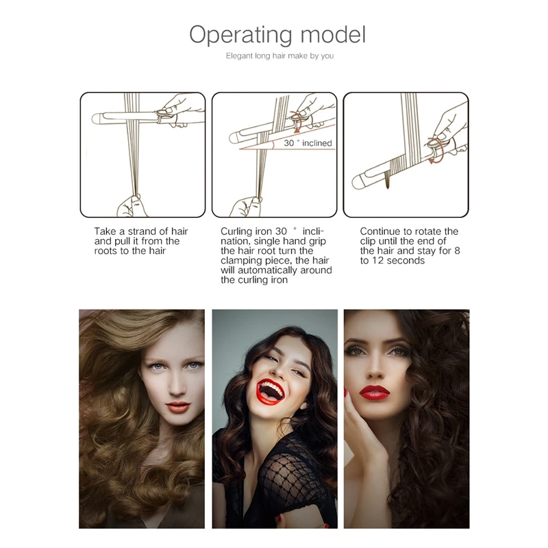 

Five-Speed Thermostat Hair Curling Ceramic Pear Flower Cone Hair Curler Roller Styling Tools EU Plug