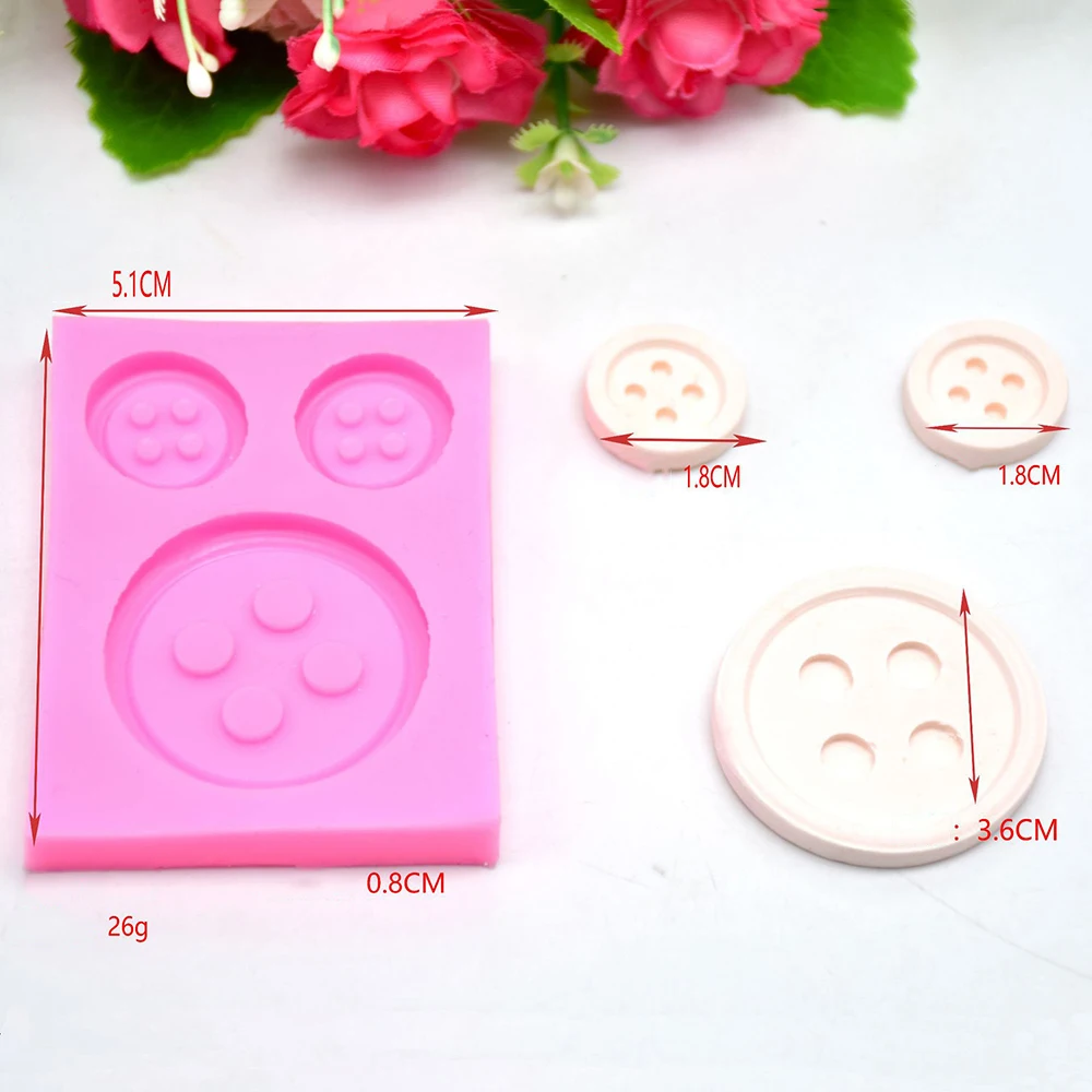 3D креативная Кнопка силиконовая форма для торта помадка шоколадная печенья DIY