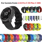 26 20 мм22 мм ремешок для наручных часов Garmin Fenix 6 6S 6X 5X 5 5S 3HR Forerunner 935 945 силиконовый BandQuick выпуск легко подходит ремешок на запястье