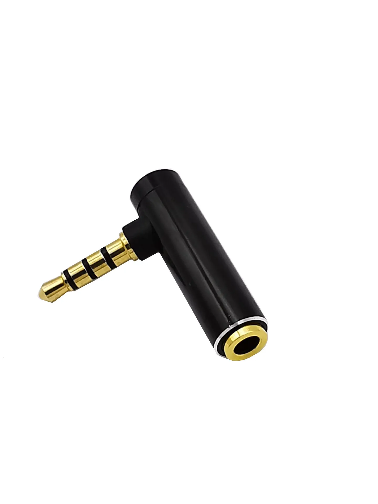 

1PC 3.5mm Audio Connector 3.5 Jack Right Angle Female to 4Pole Male Audio Stereo Plug L Shape 90 Degree Headphone Converter