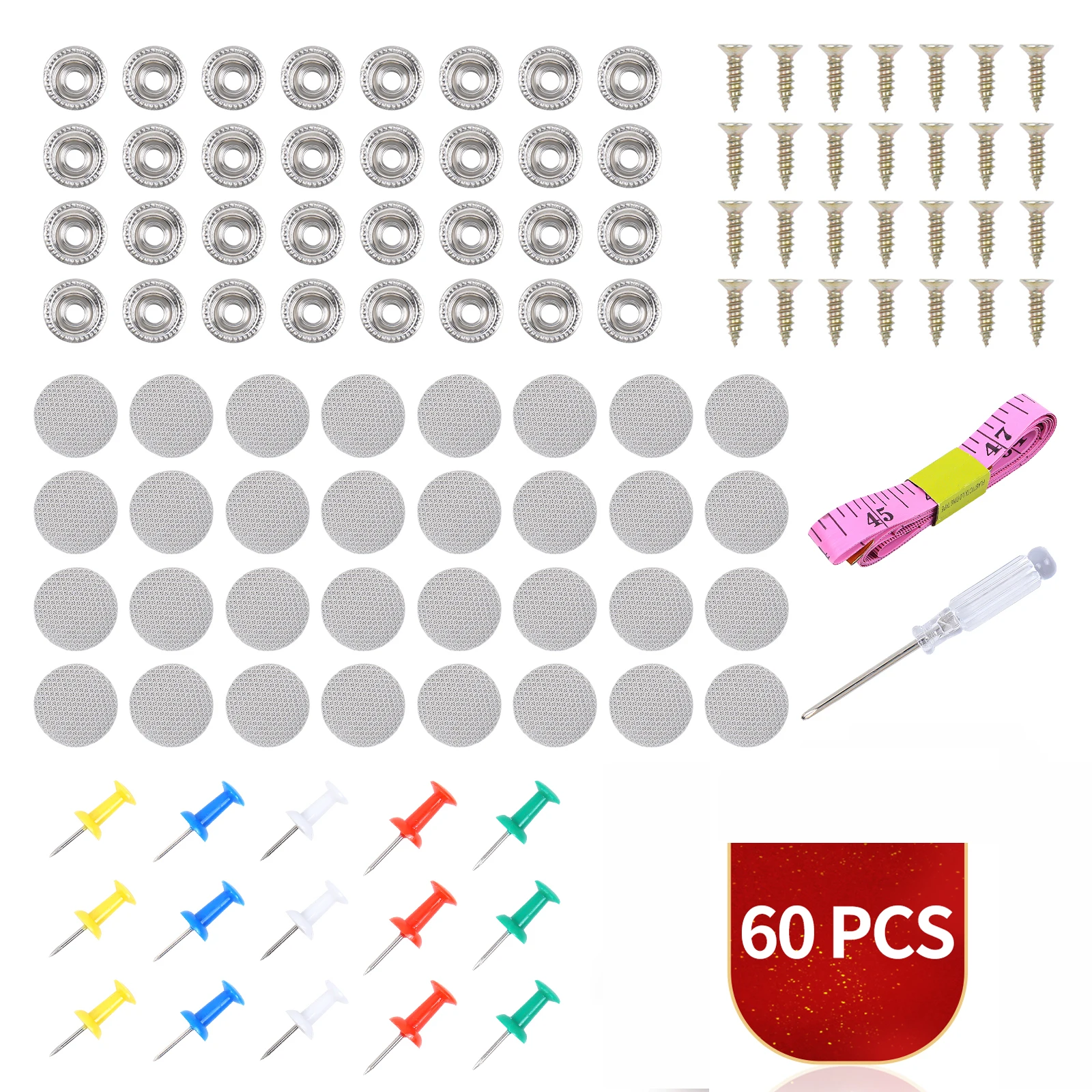 

60 шт., устанавливаемый на крыше автомобиля хедлайнера комплект для ремонта авто крыши оснастки фиксатор заклепок крыши байковые фиксирующи...