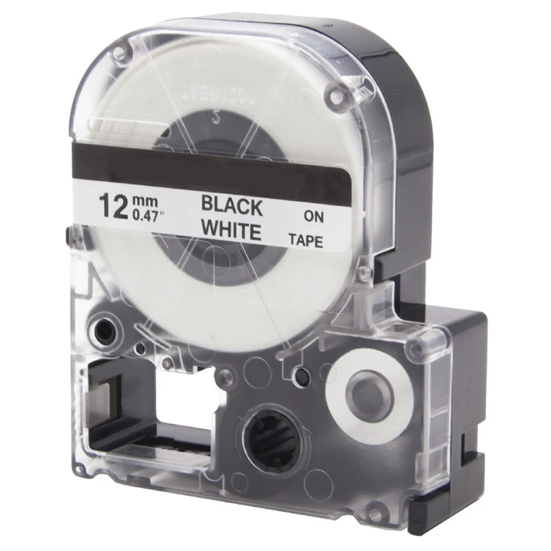 Этикетка 12 мм кассета для заправки зажигалок совместимый Epson LabelWorks LC-4WBN9 LW-300 LW-400