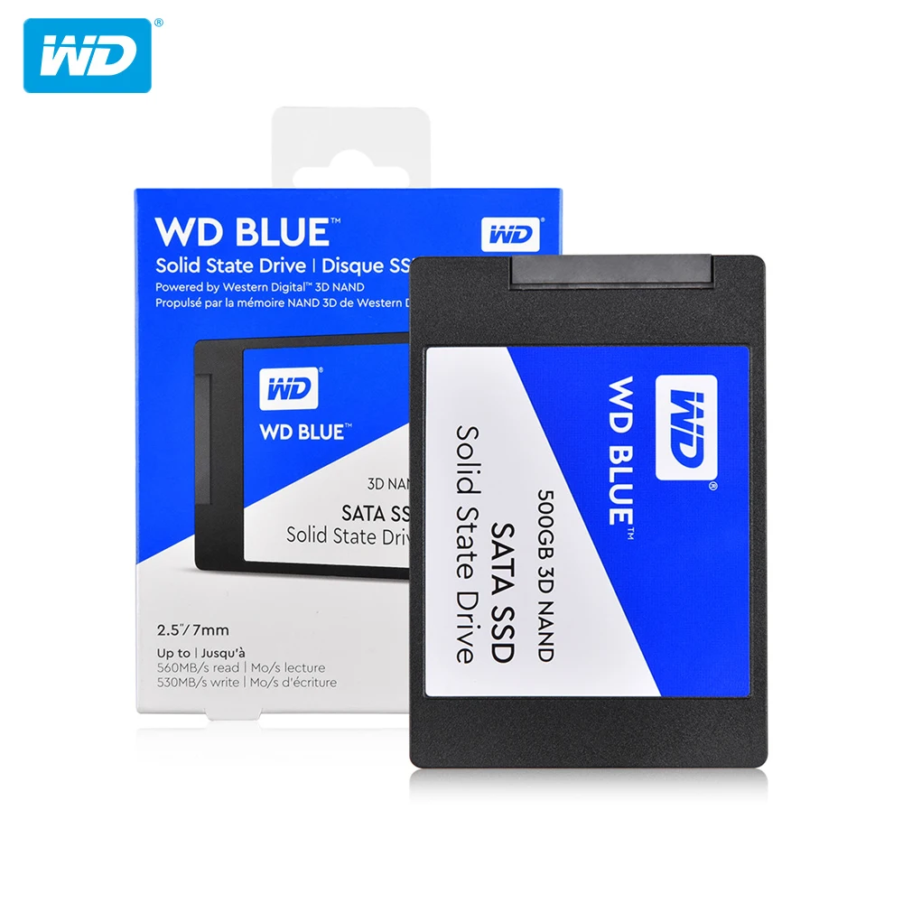 100% Оригинальный Western Digital синий SSD 250 ГБ 500 SATA 3 2 5 дюйма Внутренний твердотельный