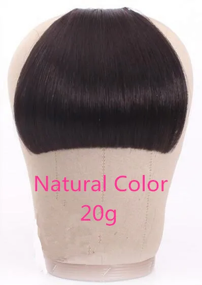 Natural Color 20g Бразильские человеческие волосы, тупые челки, на заколках, человеческие волосы для наращивания, не Реми, на заколках, бахрома, волосы челки, 613 блонд, аккуратная челка, Halo Lady - Цвет: Natural Color 20g
