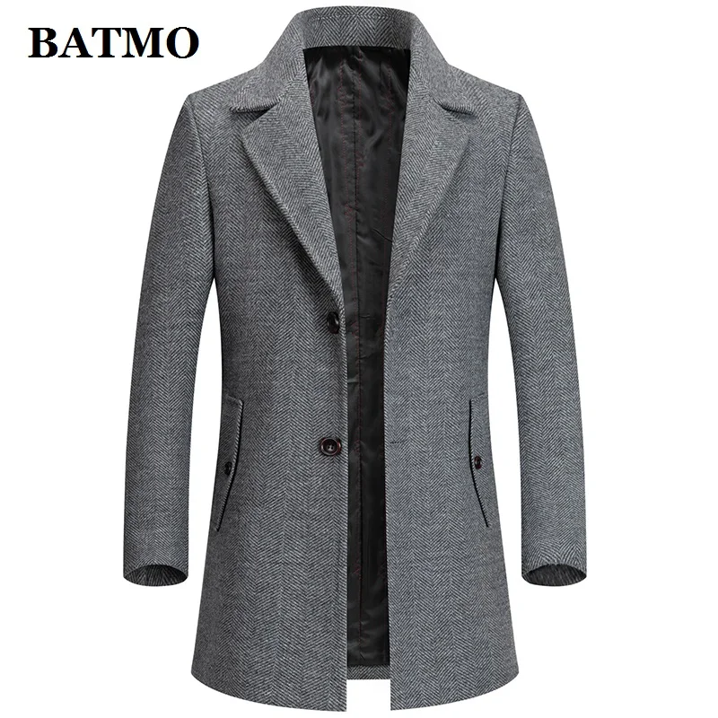 BATMO 2022 new arrival autumn&winter high quality wool trench coat men,men's wool jackets ,plus-size M-4XL  MN2019