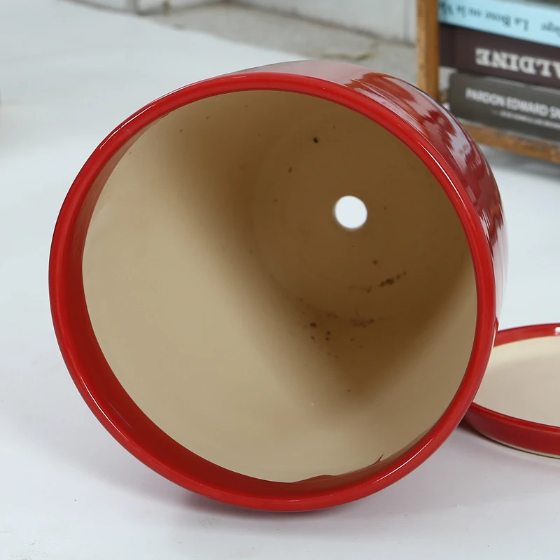 Цветочный горшок керамика большая простота оригинальный белый высокий абзац