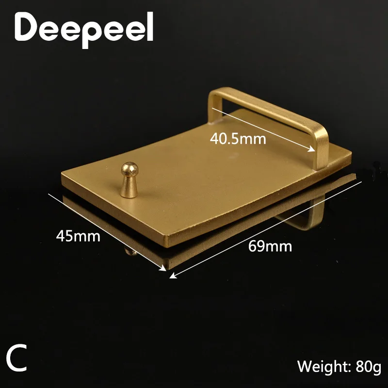 Мужская пряжка для ремня из чистой меди Deepeel 1/2 шт. 40 мм роскошные сглаживающие