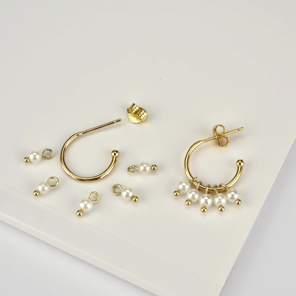 Серьги-подвески женские круглые из серебра 925 пробы с жемчугом 5 шт. | Украшения и