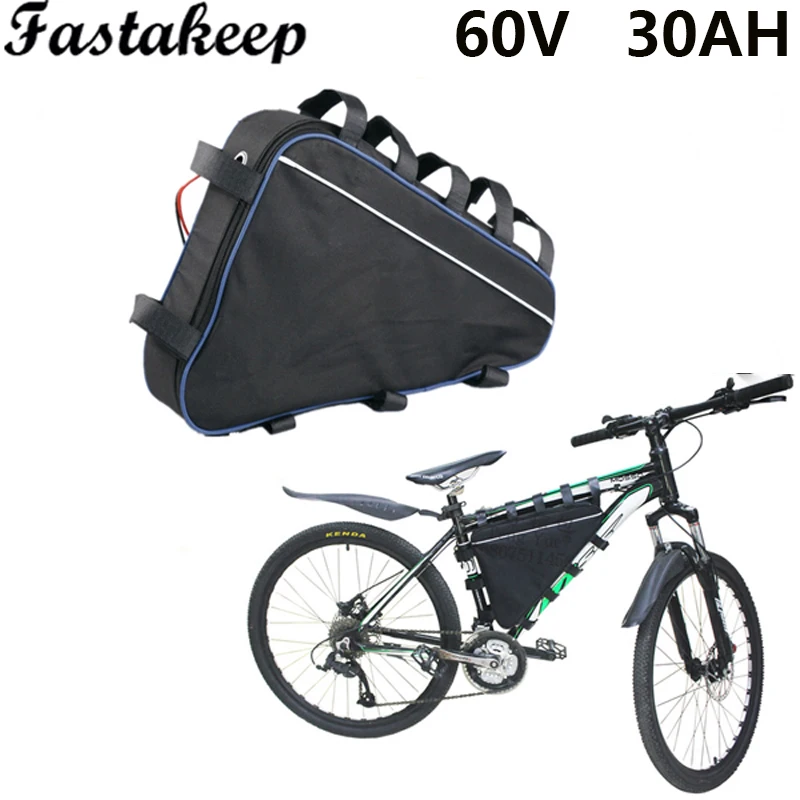 

60 Volt 3000W lithium ion battery triangle electric bike battery 60v 30ah 20ah 25ah ebike li-ion battery pack bateria bicicleta